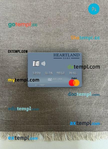 New Zealand Heartland Bank mastercard PSD scan and photo taken image, 2 in 1