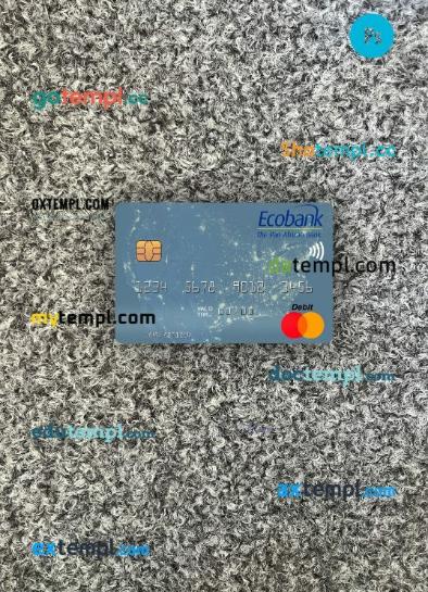 Niger Ecobank mastercard PSD scan and photo taken image, 2 in 1
