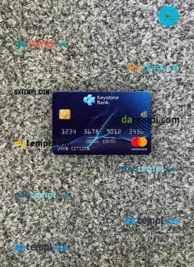 Nigeria Keystone Bank mastercard PSD scan and photo taken image, 2 in 1
