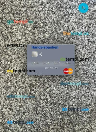 Norway Handelsbanken mastercard PSD scan and photo taken image, 2 in 1