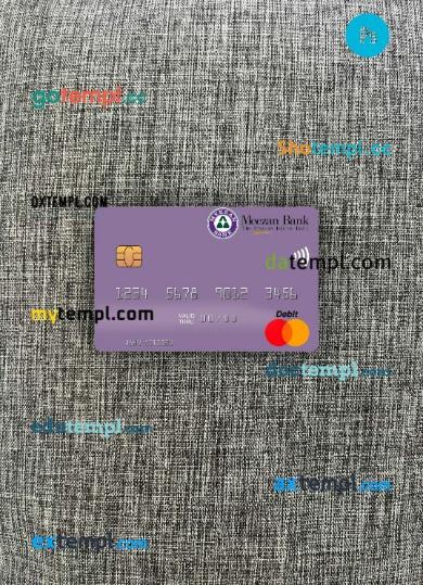 Pakistan Meezan Bank Limited mastercard PSD scan and photo taken image, 2 in 1
