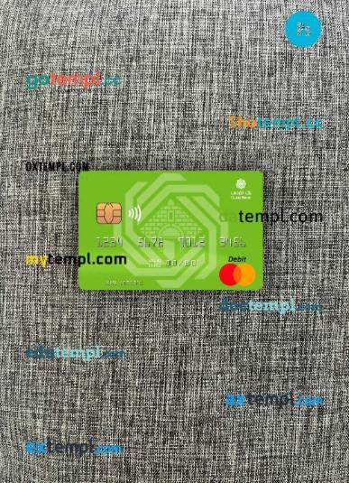 Palestine Al Quds Bank mastercard PSD scan and photo taken image, 2 in 1
