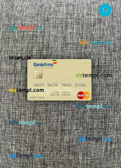 Panama Banco Banistmo mastercard PSD scan and photo taken image, 2 in 1