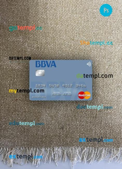 Paraguay Banco BBVA Bank mastercard PSD scan and photo taken image, 2 in 1
