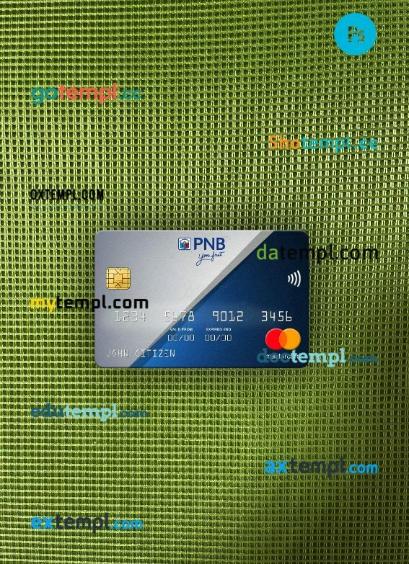Philippines National Bank (PNB) mastercard PSD scan and photo taken image, 2 in 1