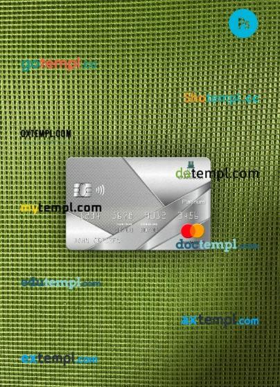 Portugal Banco Carregosa bank mastercard platinum PSD scan and photo taken image, 2 in 1