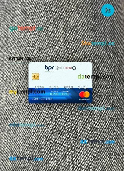 Rwanda BPR bank mastercard PSD scan and photo taken image, 2 in 1