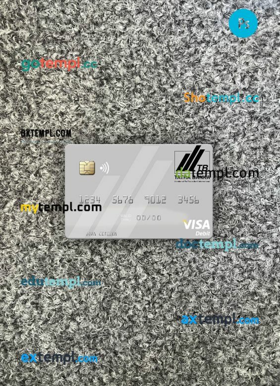 Slovakia Tatra Banka visa debit card PSD scan and photo-realistic snapshot, 2 in 1