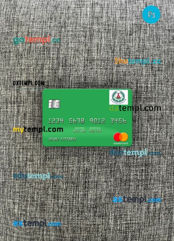 South Sudan Ivory Bank mastercard PSD scan and photo taken image, 2 in 1
