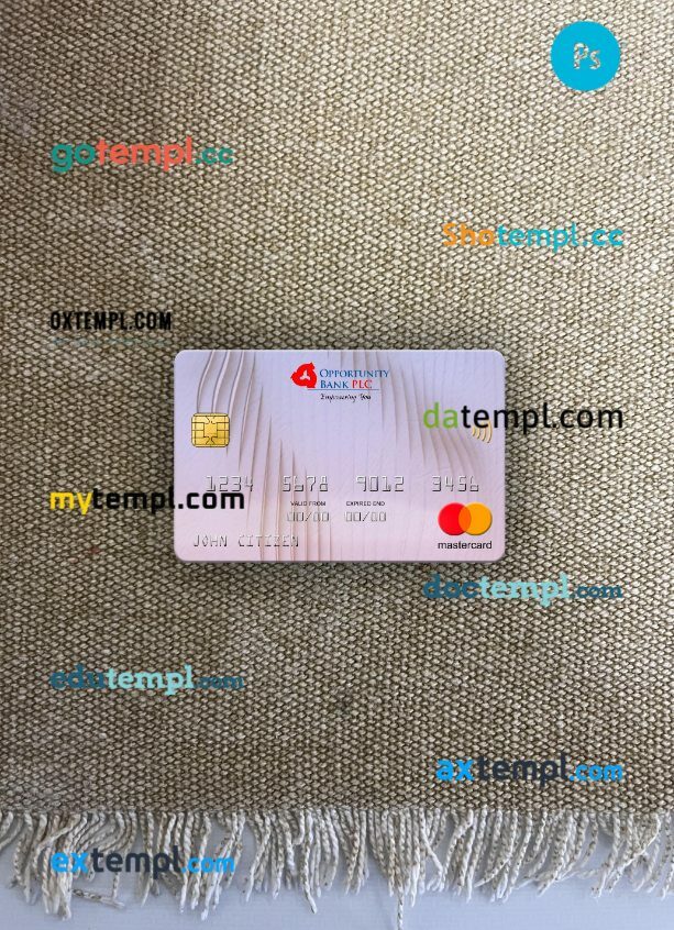 South Sudan Opportunity Bank mastercard PSD scan and photo taken image, 2 in 1
