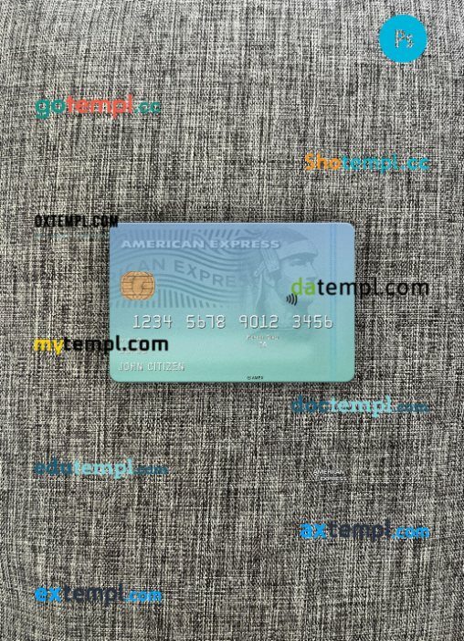 USA New York CFSB bank AMEX card PSD scan and photo-realistic snapshot, 2 in 1