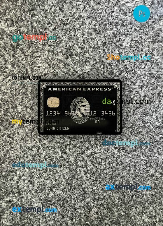 USA PNC bank AMEX black card PSD scan and photo-realistic snapshot, 2 in 1