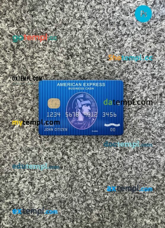 USA Springside Mortgage bank AMEX business cash card PSD scan and photo-realistic snapshot, 2 in 1