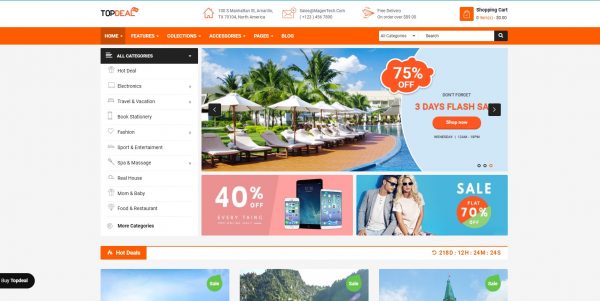 TopDeal OpenCart theme: latest version and free installation included