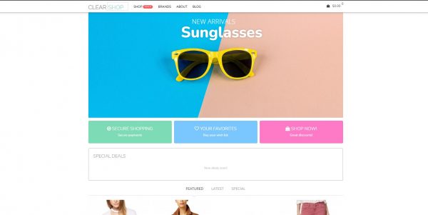 Clearshop OpenCart theme: latest version and free installation included