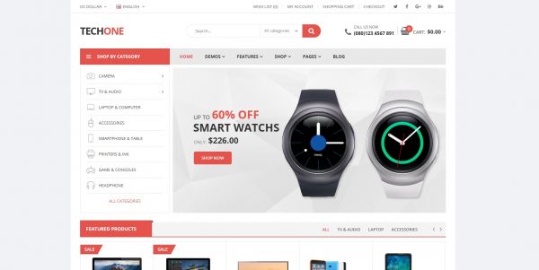 TechOne OpenCart theme: latest version and free installation included