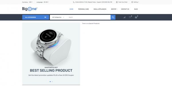 Bigone OpenCart theme: latest version and free installation included