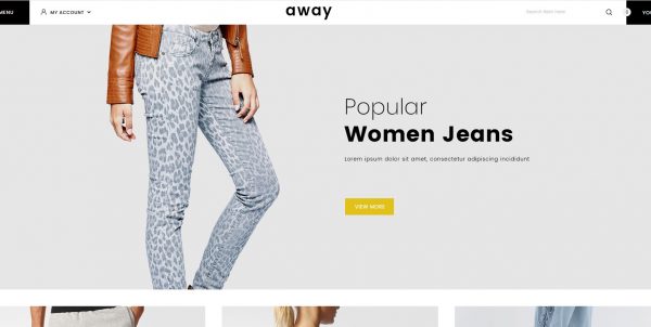Away OpenCart theme: buy the latest version and get free installation