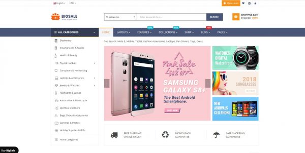 BigSale OpenCart theme: buy the latest version and get free installation