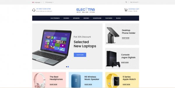 Electra OpenCart theme: buy the latest version and get free installation