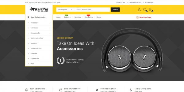 KartPul OpenCart theme: buy the latest version and get free installation