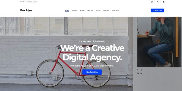 Wordpress Brooklyn licensed theme + installation as a bonus