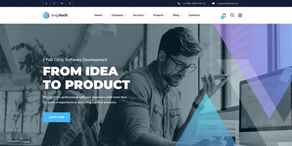 Engitech WordPress original theme, newest version + complimentary installation bonus