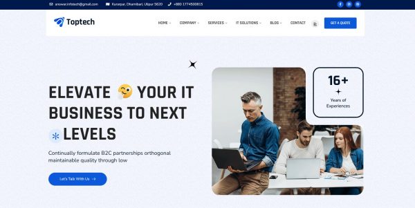 TopTech WordPress original theme, newest version + complimentary installation bonus