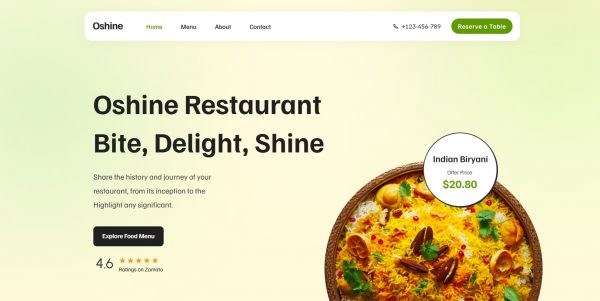 Oshine WordPress original theme, newest version + complimentary installation bonus