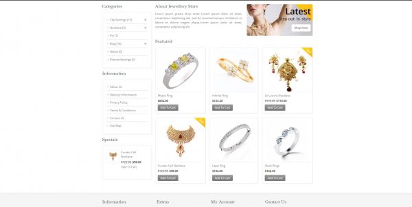 Jewellery OpenCart theme: latest version and free installation included - Image 2