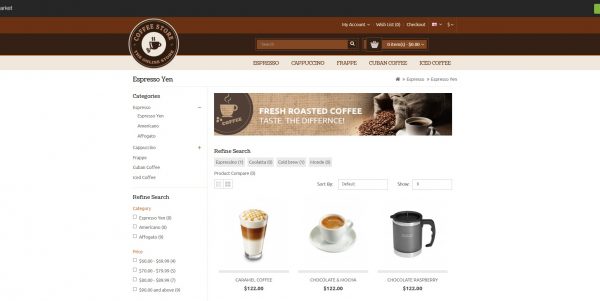 Coffee OpenCart theme: latest version and free installation included - Image 2