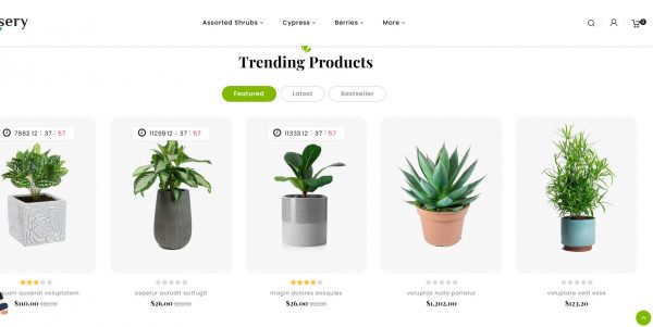 Nursery Plant OpenCart theme: latest version and free installation included - Image 2