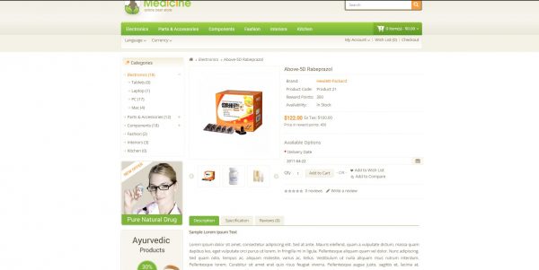 Medicine OpenCart theme: latest version and free installation included - Image 3