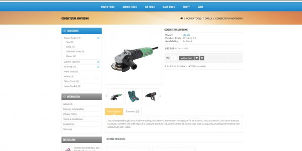 Tools OpenCart theme: latest version and free installation included - Image 3