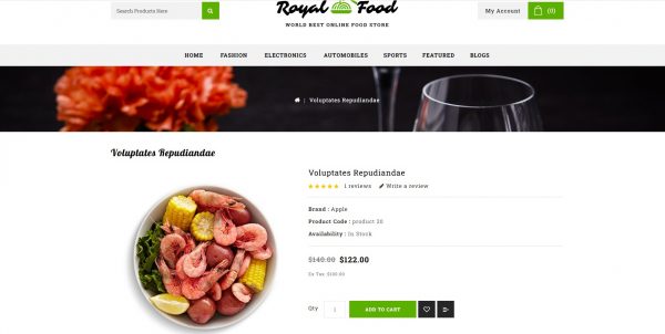 RoyalFood OpenCart theme: buy the latest version and get free installation - Image 3