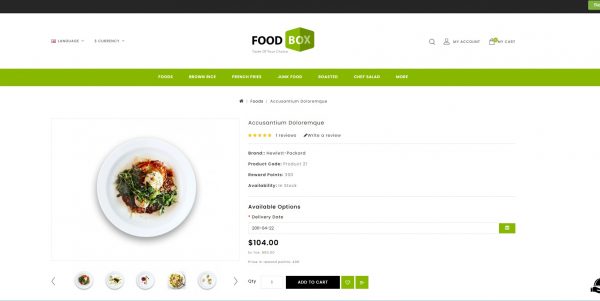 Food Box OpenCart theme: purchase the latest version with free installation - Image 3