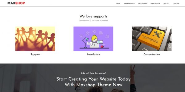 MaxShop OpenCart theme – latest version with free installation