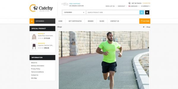 Catchy OpenCart theme – latest version with free installation