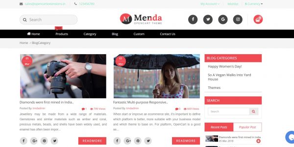 Menda OpenCart theme: purchase the latest version with free installation - Image 4