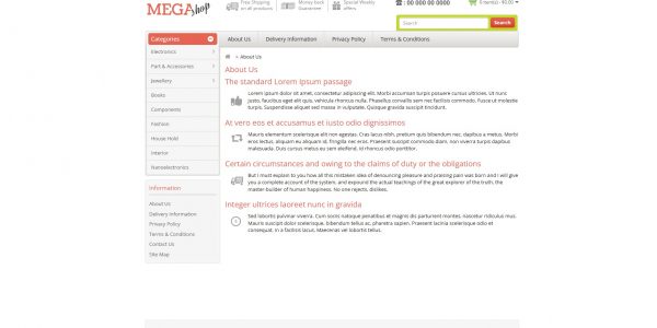 Mega Shop OpenCart theme – latest version with free installation