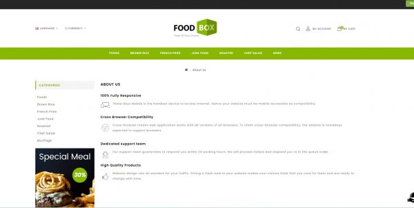 Food Box OpenCart theme: purchase the latest version with free installation - Image 5