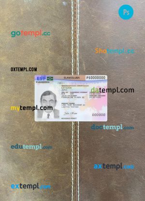 Estonia residence permit card editable PSDs, scan and photo-realistic snapshot, 2 in 1, 2020 – present