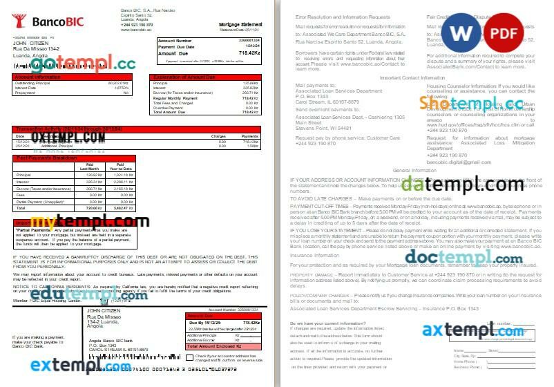 Avianca boarding pass in Word and PDF formats, version 2