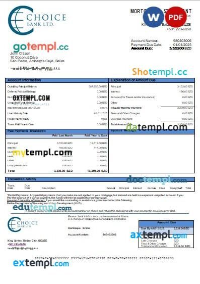 Y-Axis Costumized Documentation checklist template in Word and PDF formats, 7 pages