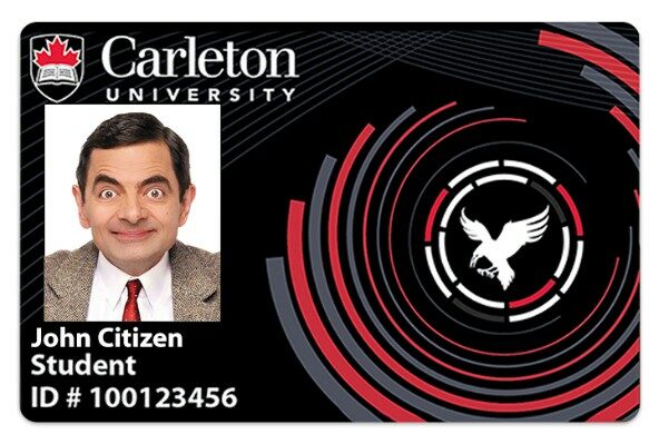 Carleton University student ID template in PSD format