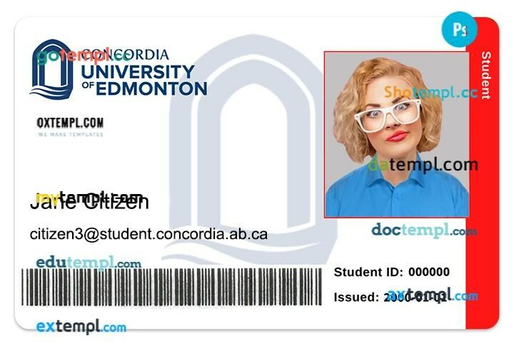 Heidelberg University student ID template in PSD format, fully editable