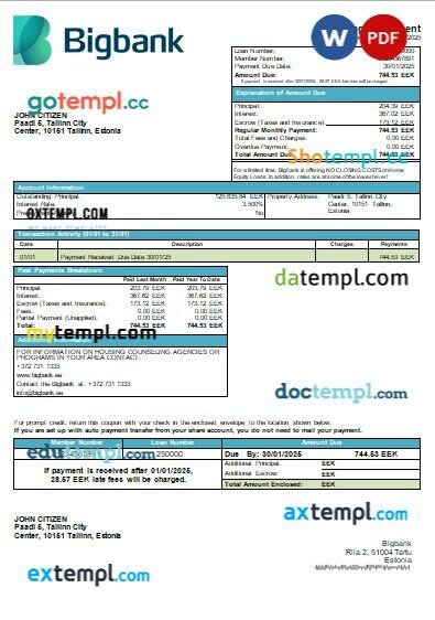 United Kingdom Last Will and Testament editable template in Word and PDF formats