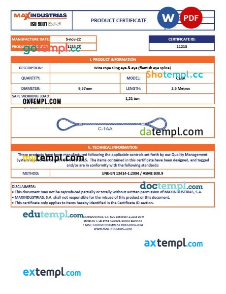 Islamic Da’wah Council of the Philippines Inc halal product certificate editable template in Word and PDF format