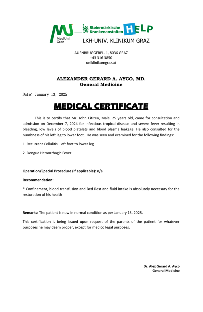 Medizinische Hochschule Hannover medical excuse template in Word and PDF formats