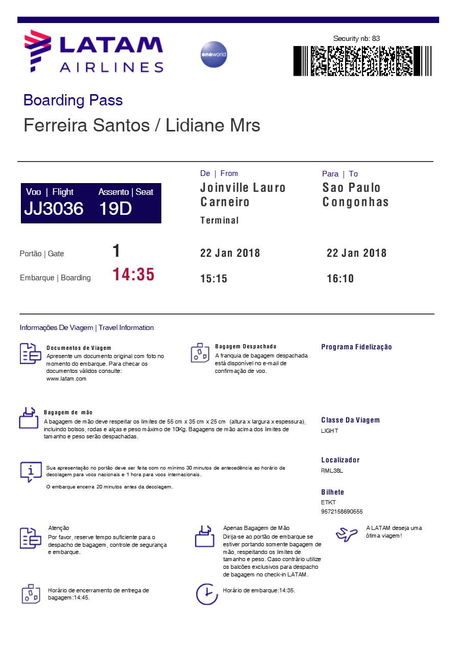 Laudamotion boarding pass in Word and PDF formats